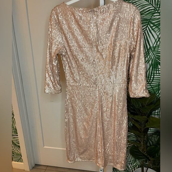 Susana Monaco Sequin Rose Gold Mini Dress, Excellent Condition, Size Small - Picture 5 of 8